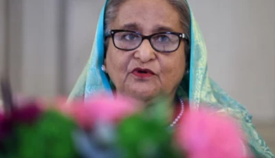 former bangladesh pm sheikh hasina while speaking during the annual munich security conference in munich germany on february 17 2024 photo reuters